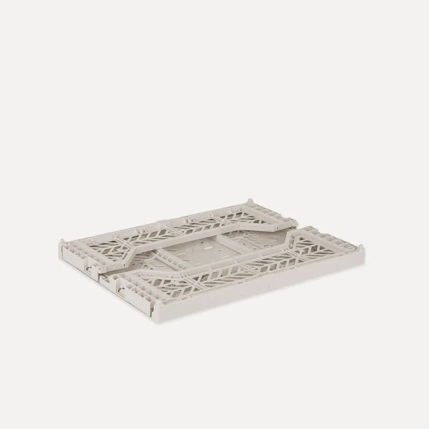 Aykasa Midibox Folding Crate 15.7 x 11.8 x 5.5 in – Light Gray – image 3