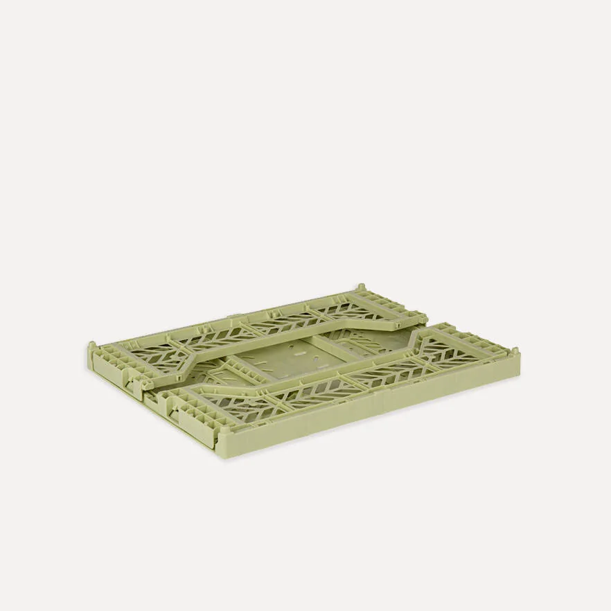 Aykasa Midibox Folding Crate 15.7 x 11.8 x 5.5 in – Lime Cream – image 3