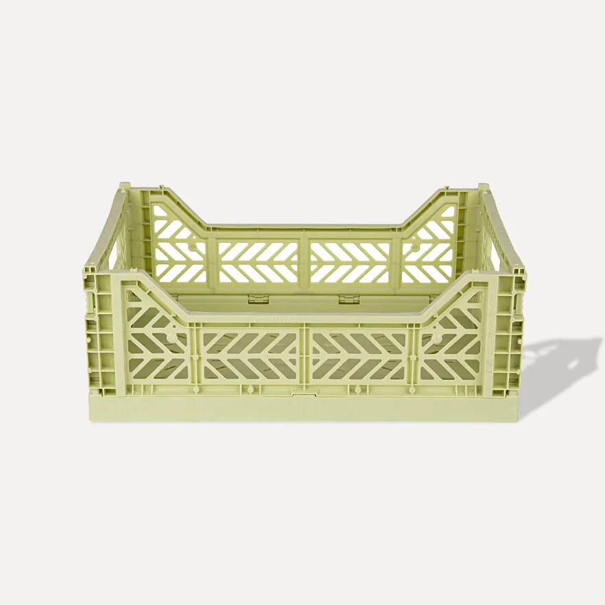 Aykasa Midibox Folding Crate 15.7 x 11.8 x 5.5 in – Lime Cream – image 2