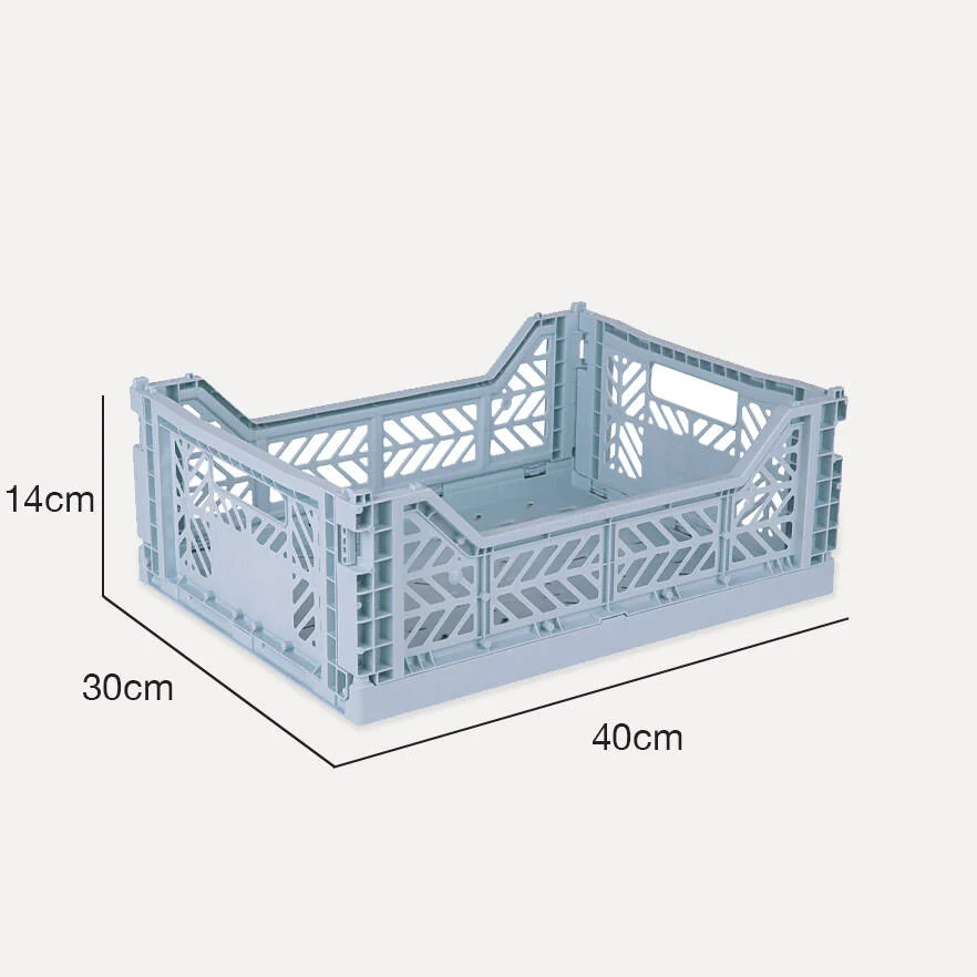 Aykasa Midibox Folding Crate 15.7 x 11.8 x 5.5 in – Pale Blue – image 4
