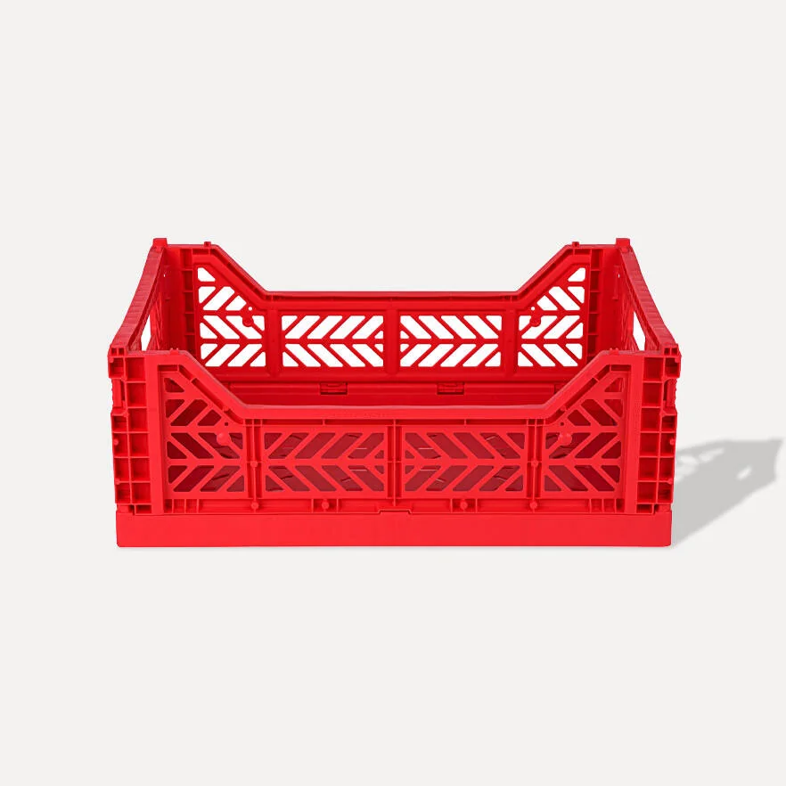 Aykasa Midibox Folding Crate 15.7 x 11.8 x 5.5 in – Red – image 2
