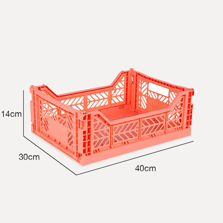 Aykasa Midibox Folding Crate 15.7 x 11.8 x 5.5 in – Salmon Pink – image 4