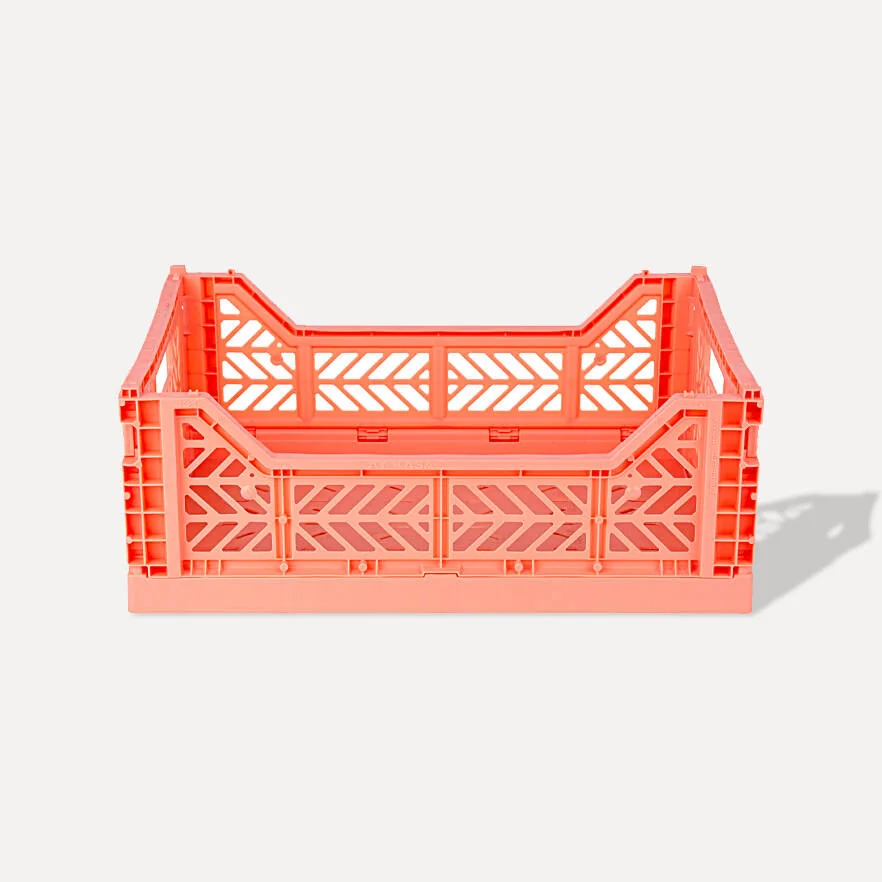 Aykasa Midibox Folding Crate 15.7 x 11.8 x 5.5 in – Salmon Pink – image 2