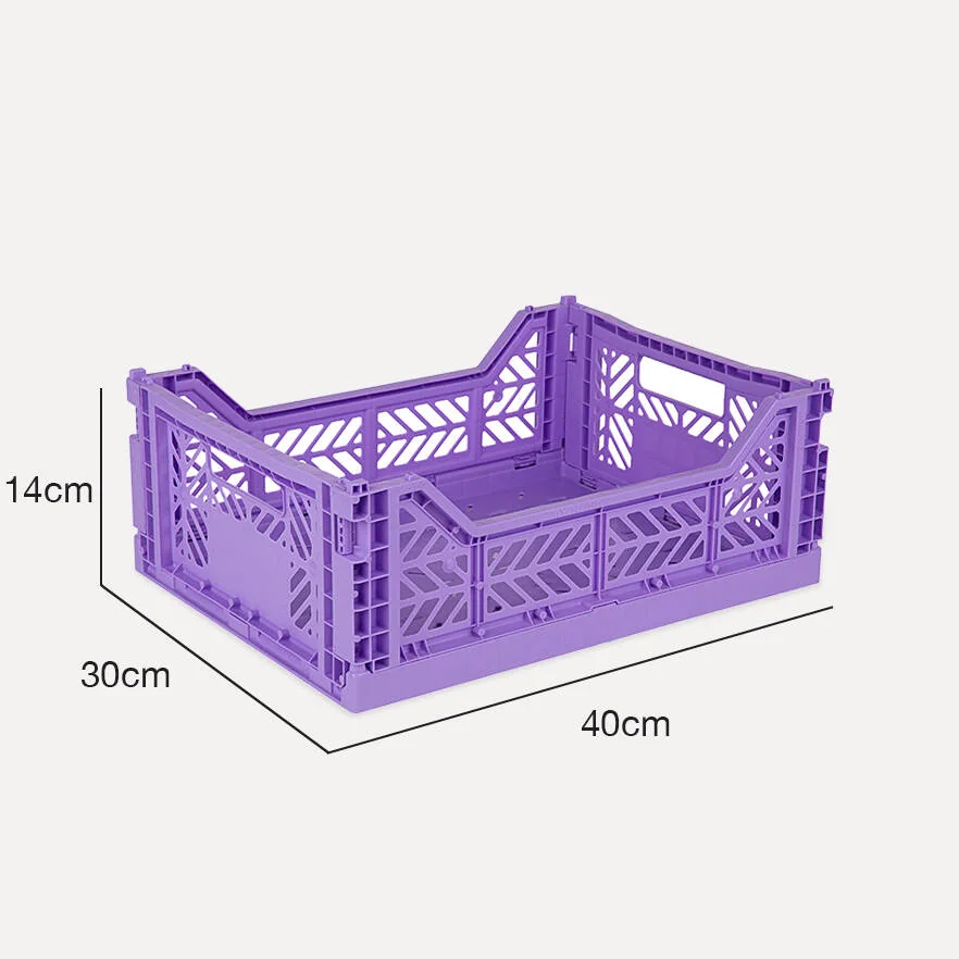 Aykasa Midibox Folding Crate 15.7 x 11.8 x 5.5 in – Taro Milk Tea – image 4