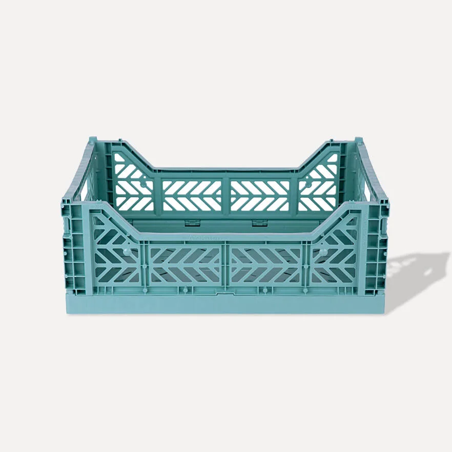 Aykasa Midibox Folding Crate 15.7 x 11.8 x 5.5 in – Teal – image 2