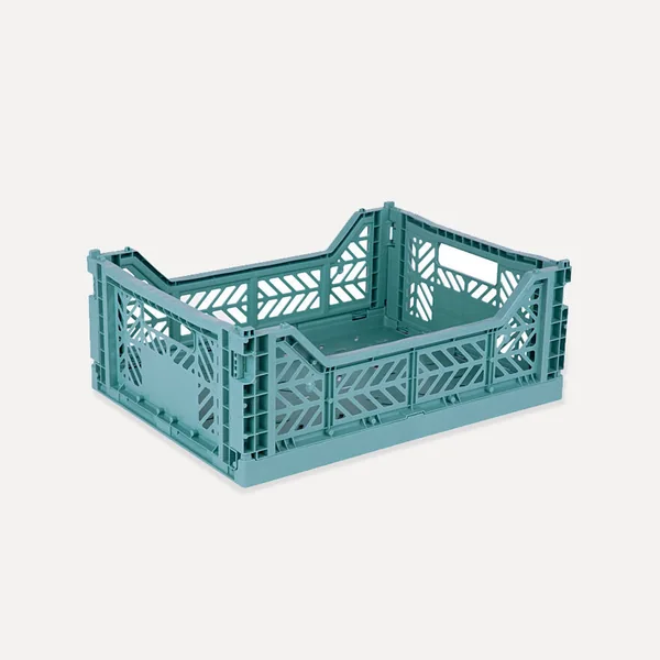 Aykasa Midibox Folding Crate 15.7 x 11.8 x 5.5 in – Teal