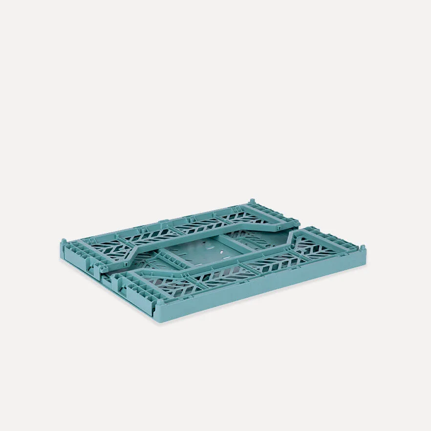 Aykasa Midibox Folding Crate 15.7 x 11.8 x 5.5 in – Teal – image 3