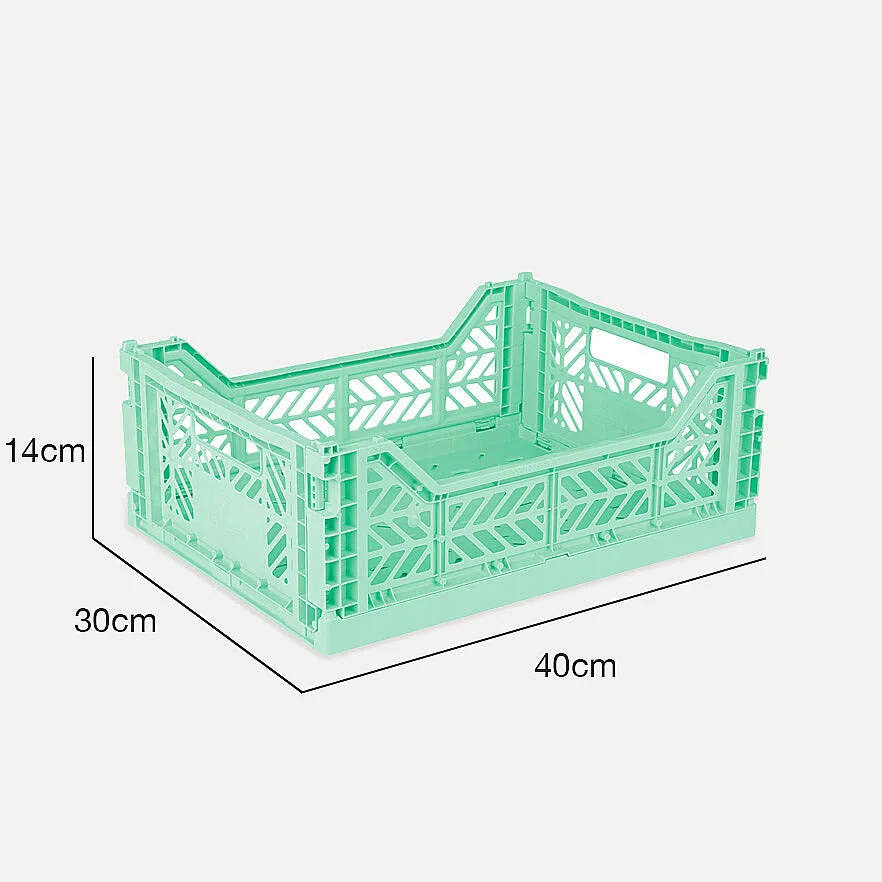 Aykasa Midibox Folding Crate 15.7 x 11.8 x 5.5 in – Warm Mint – image 4