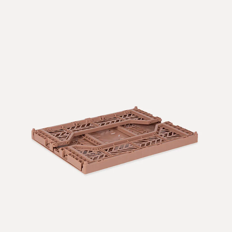 Aykasa Midibox Folding Crate 15.7 x 11.8 x 5.5 in – Warm Taupe – image 3