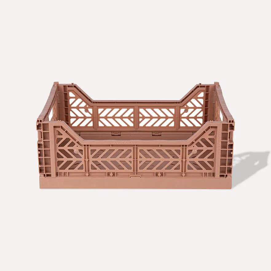 Aykasa Midibox Folding Crate 15.7 x 11.8 x 5.5 in – Warm Taupe – image 2