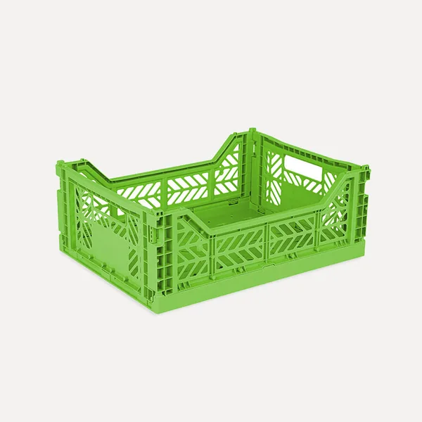 Aykasa Midibox Folding Crate 15.7 x 11.8 x 5.5 in – Wasabi