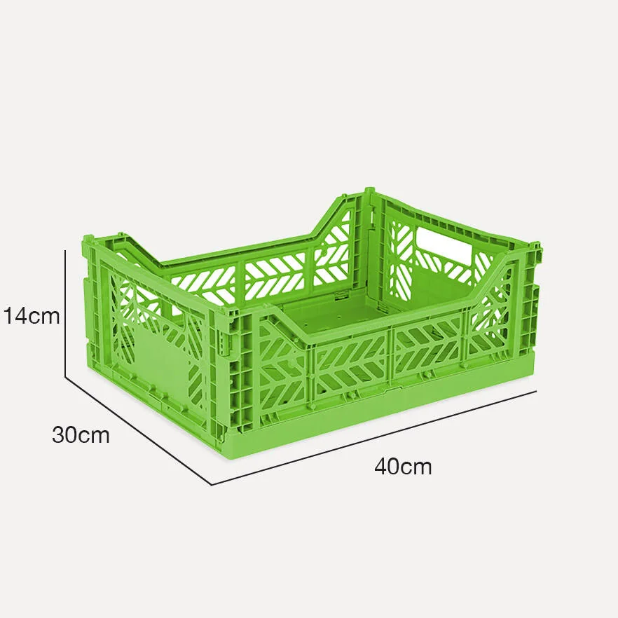 Aykasa Midibox Folding Crate 15.7 x 11.8 x 5.5 in – Wasabi – image 4