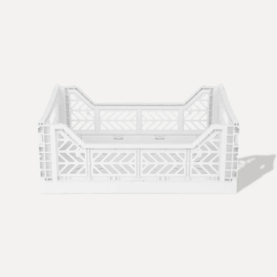 Aykasa Midibox Folding Crate 15.7 x 11.8 x 5.5 in – White – image 2
