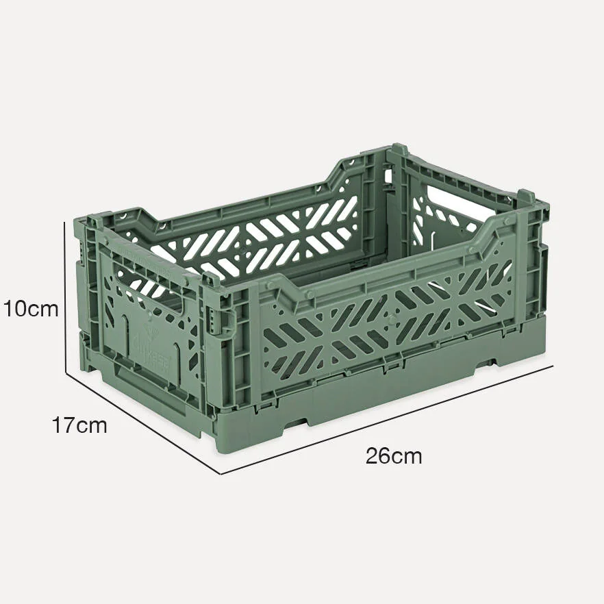 Aykasa Minibox Folding Crate 10.2 x 6.7 x 3.9 in – Almond Green – image 4