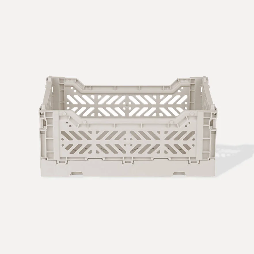 Aykasa Minibox Folding Crate 10.2 x 6.7 x 3.9 in – Light Gray – image 2