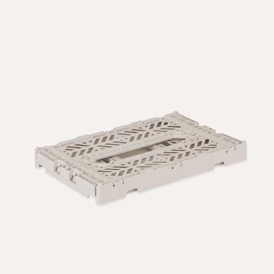 Aykasa Minibox Folding Crate 10.2 x 6.7 x 3.9 in – Light Gray – image 3