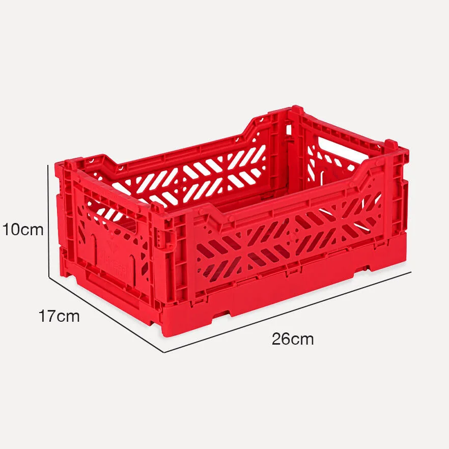 Aykasa Minibox Folding Crate 10.2 x 6.7 x 3.9 in – Red – image 4