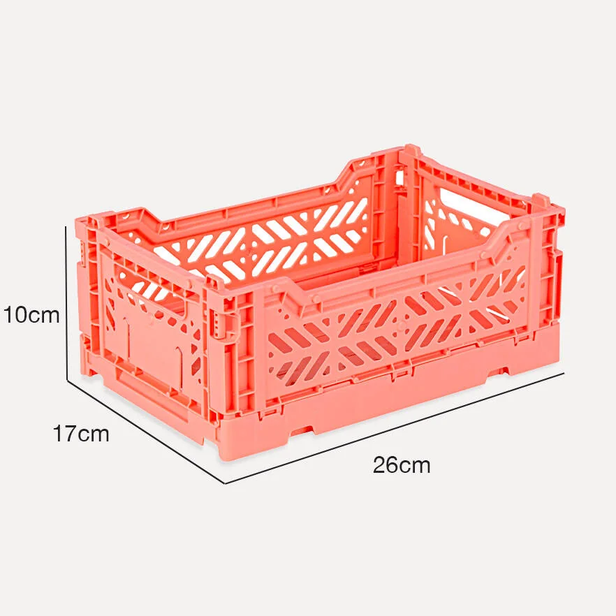 Aykasa Minibox Folding Crate 10.2 x 6.7 x 3.9 in – Salmon Pink – image 4
