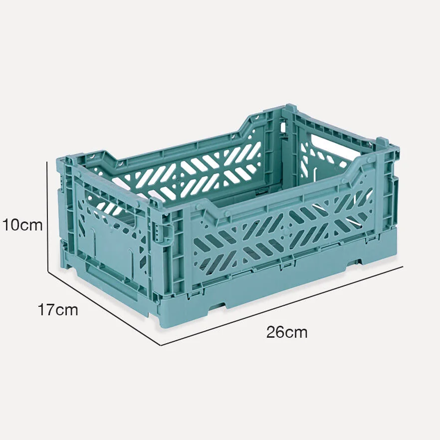 Aykasa Minibox Folding Crate 10.2 x 6.7 x 3.9 in – Teal – image 4