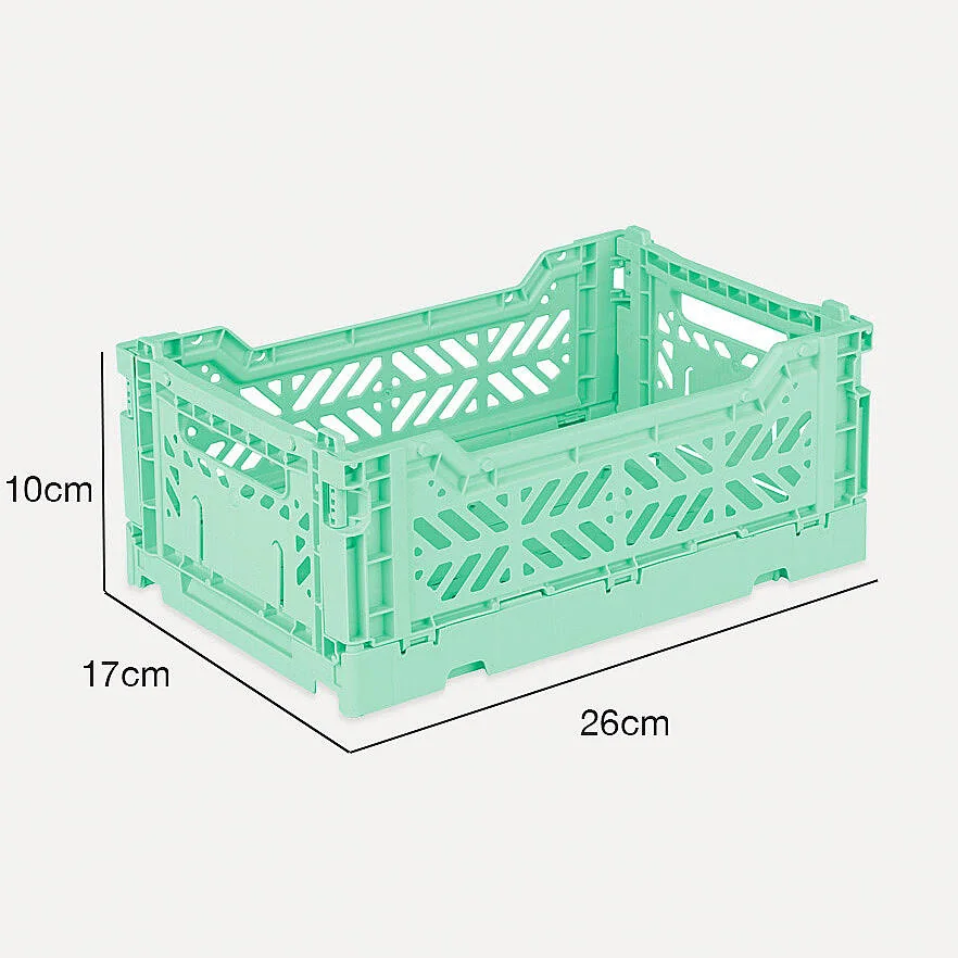 Aykasa Minibox Folding Crate 10.2 x 6.7 x 3.9 in – Warm Mint – image 4