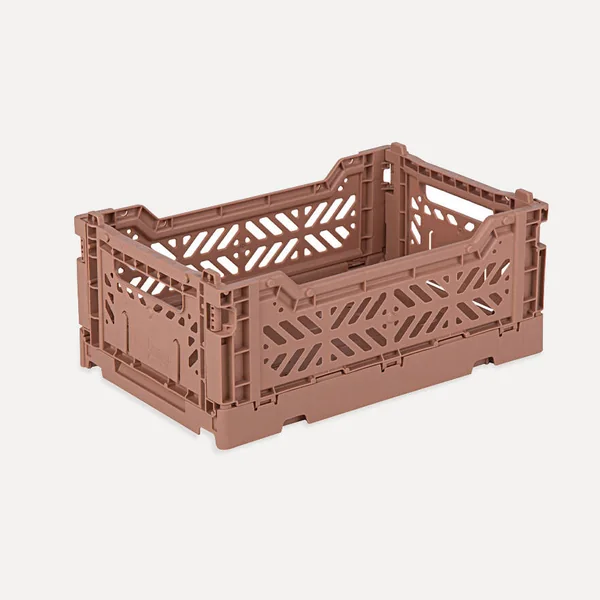 Aykasa Minibox Folding Crate 10.2 x 6.7 x 3.9 in – Warm Taupe