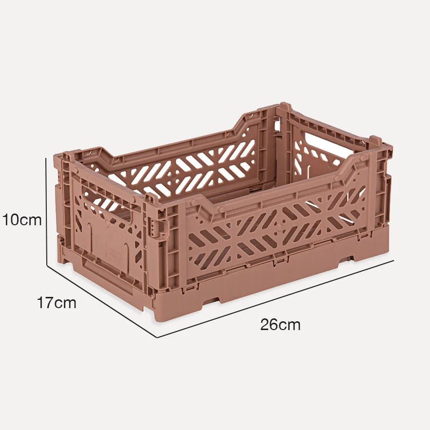 Aykasa Minibox Folding Crate 10.2 x 6.7 x 3.9 in – Warm Taupe – image 4