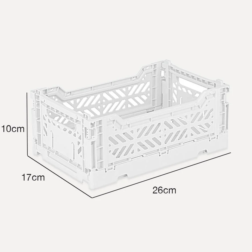 Aykasa Minibox Folding Crate 10.2 x 6.7 x 3.9 in – White – image 4